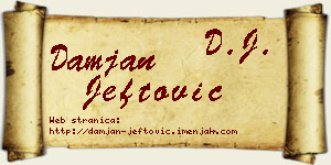 Damjan Jeftović vizit kartica